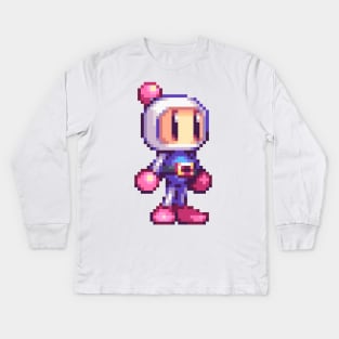 Bomberman Custom Sprite Kids Long Sleeve T-Shirt